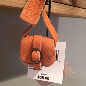 NWT FRYE LEATHER MINI BAG CHARM